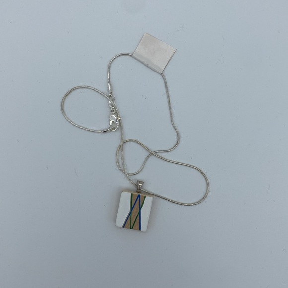 Handmade Elegant Necklace with silver chain. - Picture 7 of 10